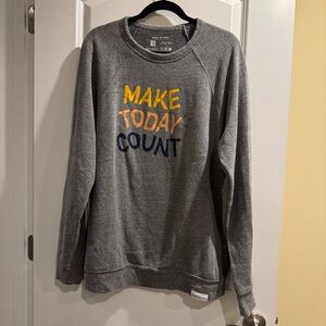 Walk in Love Make Today Count Heather Gray Crewneck Sweatshirt